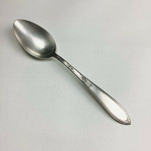 Vintage New England Silver Plate A1 Tablespoons / Dessert Spoon Rosemary Pattern